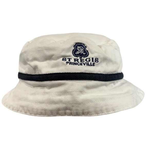 Fore Kids Other - Fore Kids Golf St Regis Princeville White Bucket Hat Navy Trim Cotton XL
